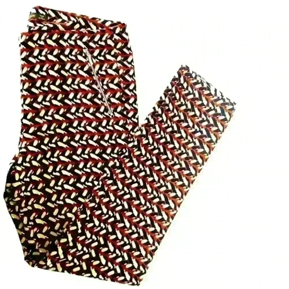 ZARA SAFARI PANTS  Y2K TROUSER MULTICOLORED SIZE M